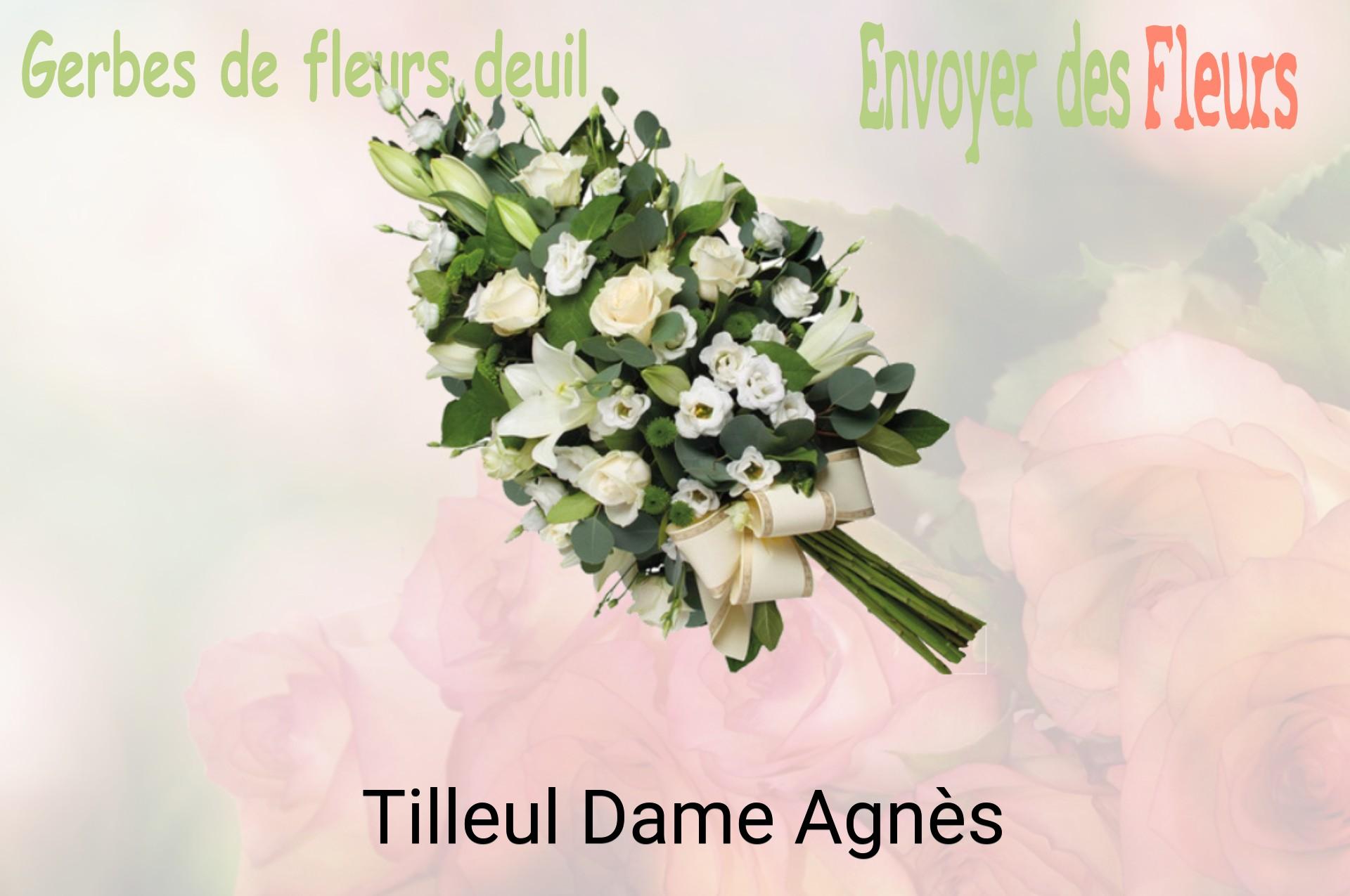 Gerbe de fleurs de deuil livrée à Tilleul-Dame-Agnès